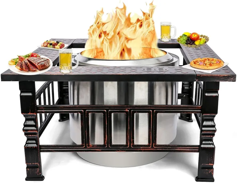 Uniflasy Fire Pit Surround Tabletop for Solo Stove